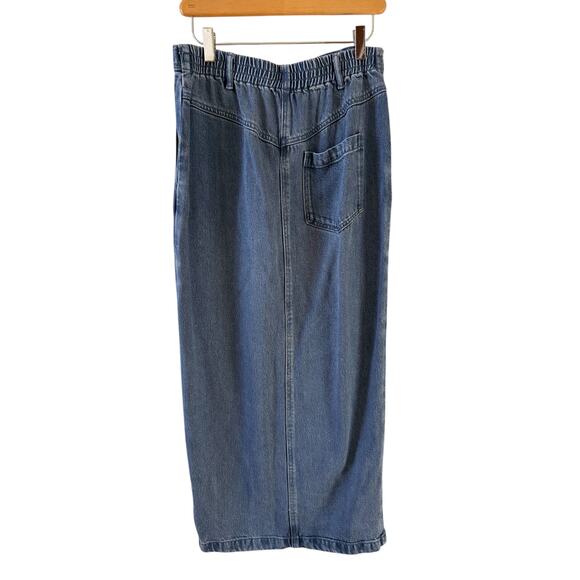 Young Fabulous & Broke YFB High Waist Soft Denim Maxi Skirt M - Picture 5 of 7